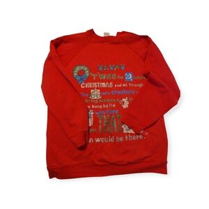 VTG Twas The Night Before Christmas Sweatshirt Women's L Made In The‎ USA Cozy
